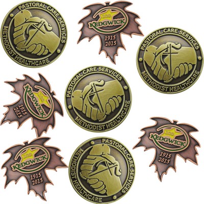 Diestruck Antiqued Lapel Pins - 3/4" W x 3/4" H