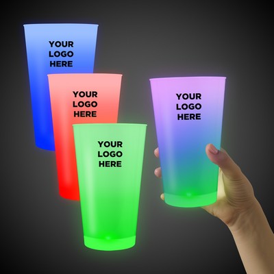 Neon LED Pint Glass