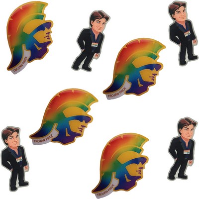 Offset & Screen Printed Lapel Pins - 3/4" W x 3/4" H